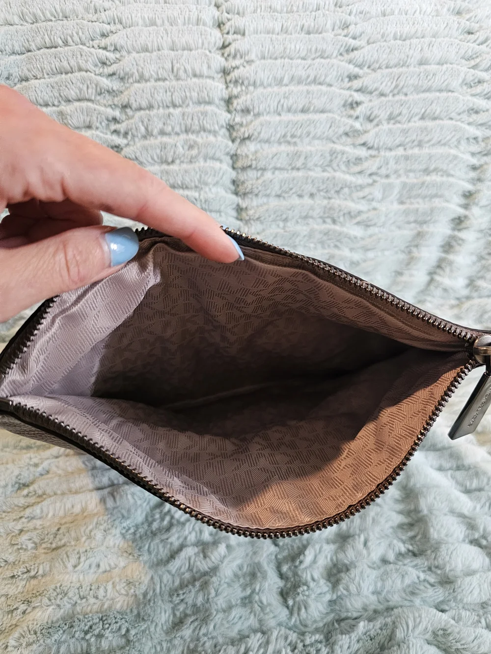 Michael Kors Leather Foldover Clutch